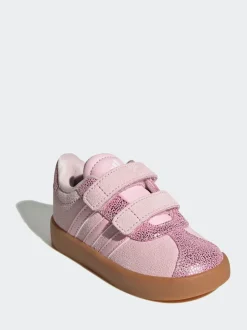 Rose - adidas Vl Cour 3.0 Baskets enfant à crochets et boucles
