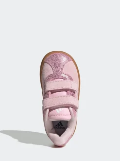 Rose - adidas Vl Cour 3.0 Baskets enfant à crochets et boucles