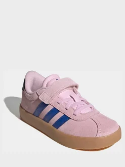Rose - adidas Vl Cour 3.0 Baskets enfant à crochets et boucles