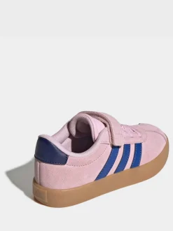 Rose - adidas Vl Cour 3.0 Baskets enfant à crochets et boucles