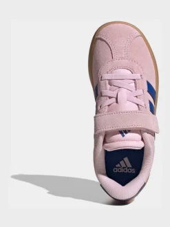 Rose - adidas Vl Cour 3.0 Baskets enfant à crochets et boucles