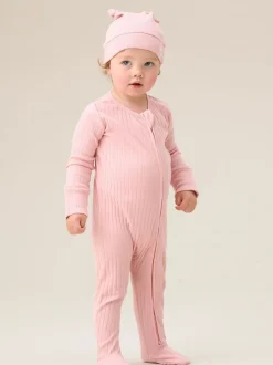 Rose - Angel & Rocket Babygrow avec Chapeaux Ensemble