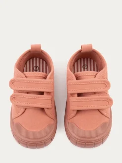 Rose - Baskets KIDLY BY MORI en toile à bande déchirée