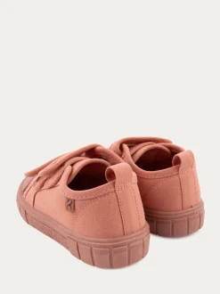 Rose - Baskets KIDLY BY MORI en toile à bande déchirée