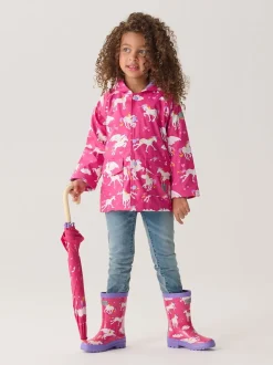 Rose - Bottes de pluie Hatley Shark Frenzy roses