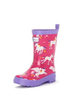 Rose - Bottes de pluie Hatley Shark Frenzy roses