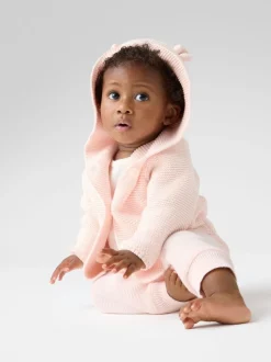 Rose - Cardigan Gap Bear en maille de coton doux (0-24mois)