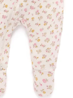 Rose - Combinaison de nuit Purebaby zippée en polaire