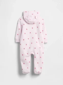 Rose - Combinaison une pièce à logo Gap imprimé cœur (0-12mois)