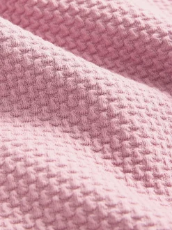 Rose - Ensemble polo texturé à manches courtes et short (3mois7ans)