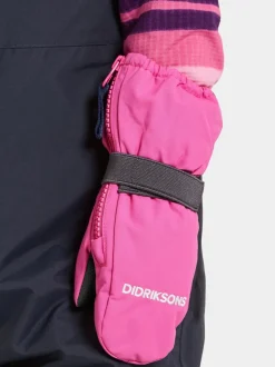 Rose - Gants Moufles zippés imperméables Didriksons Biggles
