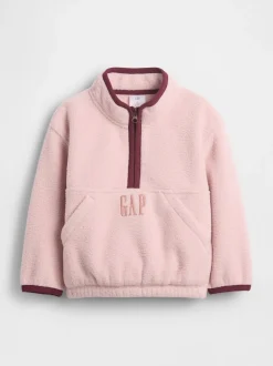 Rose - Gap Sweat-shirt Sherpa à enfiler demi-zippé (6mois-5ans) (6mois-5ans)