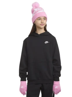 Rose - Nike ensemble bonnet et gants à pompons Swoosh