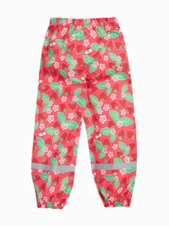 Rose - Pantalon Frugi imperméable imprimé dinosaure