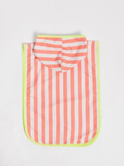 Rose - Poncho de bain rayé