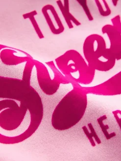 Rose - Superdry Logo Sweat-shirt à capuche