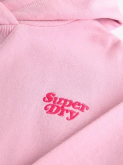 Rose - Superdry Sweat à capuche Essentiel