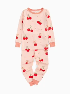 Rose imprimé cerise - MORI Ensemble de Pyjamas super doux 2 pièces