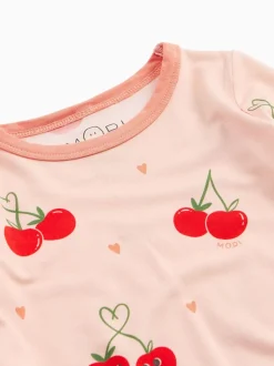 Rose imprimé cerise - MORI Ensemble de Pyjamas super doux 2 pièces