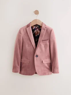Rose pâle - Blazer en velours (3-16ans)