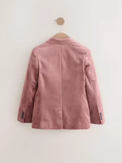 Rose pâle - Blazer en velours (3-16ans)