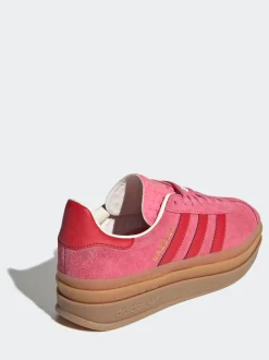 Rose rose - Baskets Adidas Original Gazelle Bold Junior
