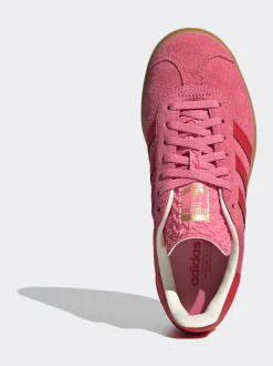 Rose rose - Baskets Adidas Original Gazelle Bold Junior
