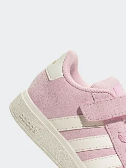Rose/Blanc - adidas Grand Court 2.0 Baskets à lacets élastiques bébé