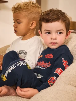 Roues chaudes multicolores - Lot de 2 pyjamas Snuggle sous licence (9mois -9ans)