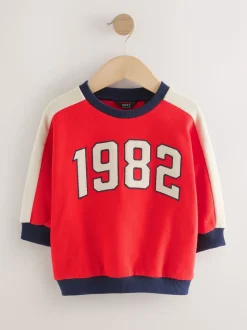 Rouge 1982 - Sweat imprimé All-over Col rond (3mois -7ans)