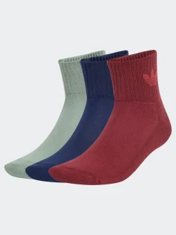 Rouge - adidas originals Paquet de mi-chaussettes 3