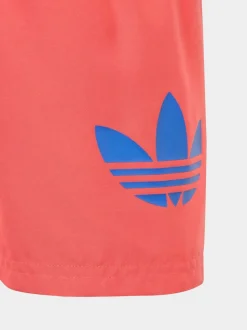 Rouge - adidas Trefoil 3-Rayures Short de bain enfant