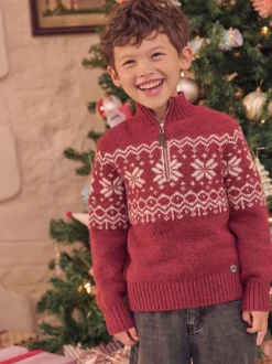 Rouge - Angel & Rocket Pull Oakley Fairisle à col zippé