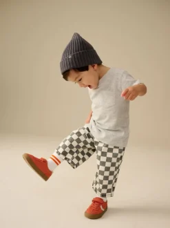 Rouge - Baskets à lacets élastiques à fermeture tactile