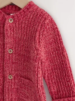 Rouge - Cardigan bébé en maille Mon premier Noël