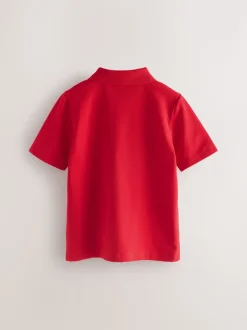 Rouge - Clarks Lot de 2 polos scolaires à manches courtes