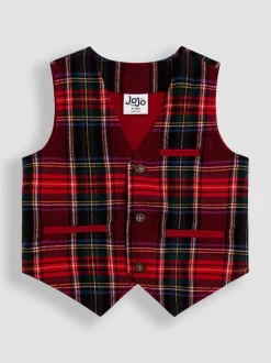 Rouge - Ensemble 3pièces avec gilet et chemise JoJo Maman Bébé