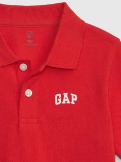 Rouge - Gap Polo Manches courtes Logo Pique (Nouveau-né-5ans)