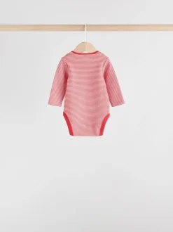 Rouge - Lot de 5 bodies à manches longues Bébé London