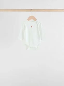 Rouge - Lot de 5 bodies à manches longues Bébé London