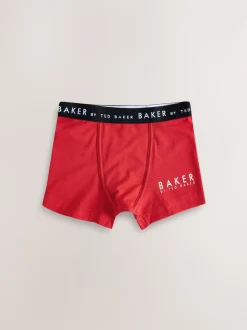 Rouge - Lot de 5 boxers Baker by Ted Baker garçon