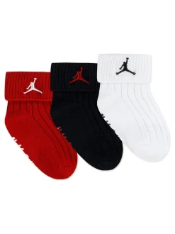 Rouge - Lot de 3 paires de chaussettes à pinces côtelées Jordan Essentials