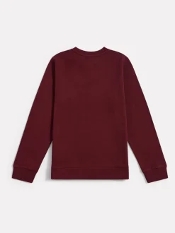 Rouge - New Balance Sweat-shirt col rond en French terry à petit logo