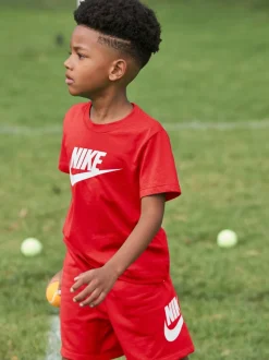 Rouge - Nike ensemble t-shirt et short Little Kids Club