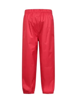 Rouge - Pantalons imperméable doublé en polaire Mountain Warehouse pour enfants