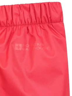 Rouge - Pantalons imperméable doublé en polaire Mountain Warehouse pour enfants