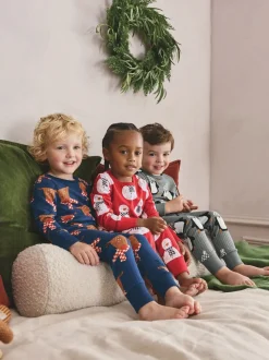 Rouge - Pyjama Snuggle de Noël, lot de 3 (9mois-10ans)