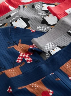 Rouge - Pyjama Snuggle de Noël, lot de 3 (9mois-10ans)