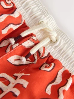 Rouge - Short de bain imprimé (3mths-7yrs)