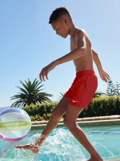 Rouge - Short de bain Nike 4 Inch Volley